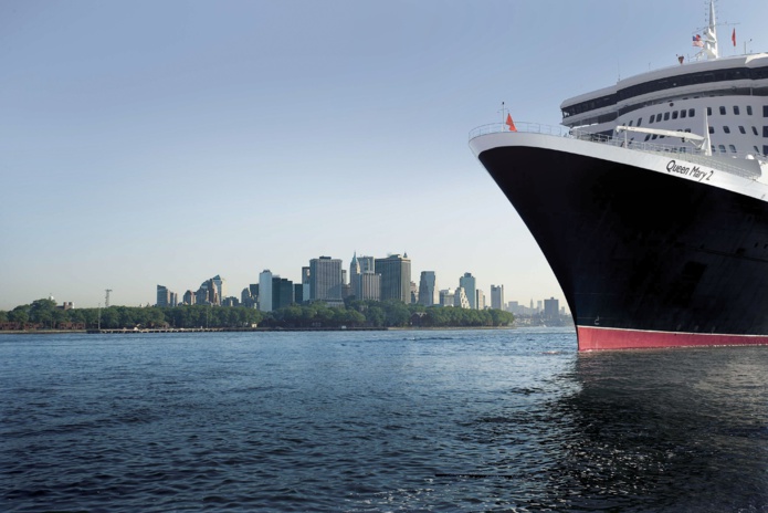 Le Queen Mary 2 à New York (@Cunard)