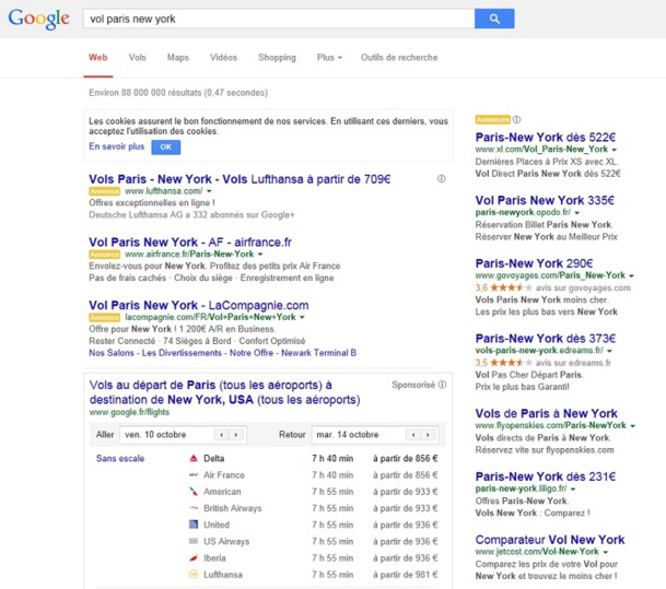 "La première page de recherche est 100% Google. " "La première page de recherche est 100% Google. "