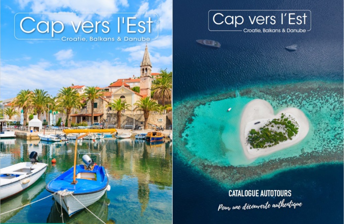 Les deux brochures Cap vers l'Est l'une dédiée aux groupes et l'autre à une nouvelle collection d'autotours - Photo Cap vers l'Est