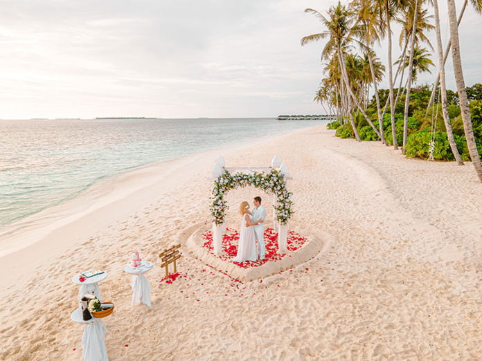 Célébration de mariage au Siyam World © Sun Siyam Resorts