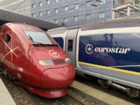 Rames Thalys et Eurostar arborant le nouveau logo. ©David Savary