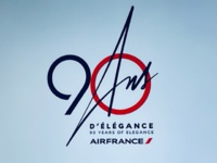Le logo des 90 ans d'Air France