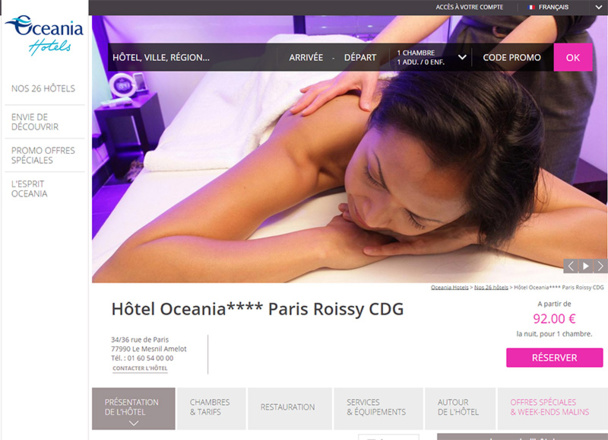 Paris : une parenthèse de relaxation à l’hôtel Océania 4* de Roissy CDG Paris : une parenthèse de relaxation à l’hôtel Océania 4* de Roissy CDG