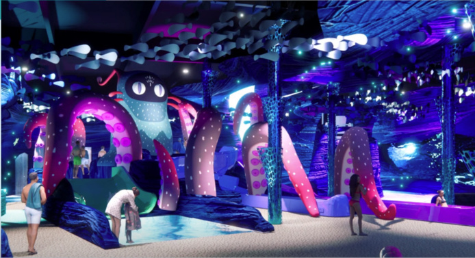 Aquascope, un parc d'attraction aquatique original par ses effets de mapping sur l'eau (©Futuroscope)