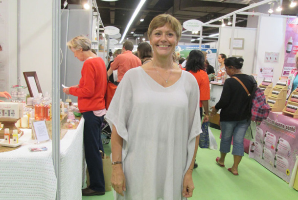 Joëlle Pietre-Sauviat sur le Salon Zen le, dimanche 5 octobre 2014 - DR : M.S. Joëlle Pietre-Sauviat sur le Salon Zen le, dimanche 5 octobre 2014 - DR : M.S.