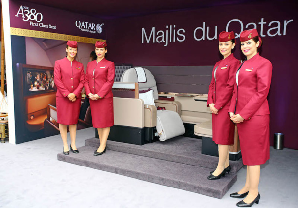 Le nouveau siège première classe de Qatar Airways présenté le week-end dernier. DR