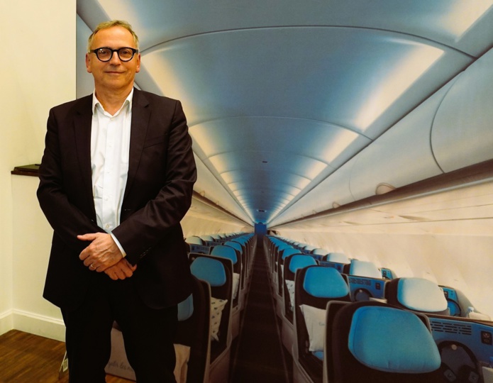 Christian Vernet, PDG de La Compagnie a annoncé l’arrivée d’un nouvel A320neoLR au sein de la flotte en 2024 - Photo CH