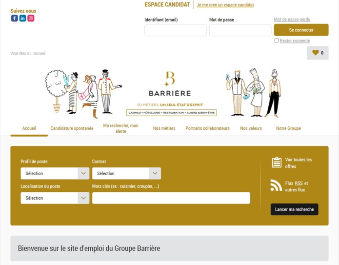 Le groupe Barrière lance sa campagne de recrutement pour la saison 2023 - DR Le groupe Barrière lance sa campagne de recrutement pour la saison 2023 - DR