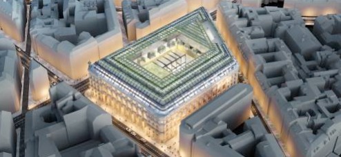 Vue générale du projet de la Poste du Louvre - DR Vue générale du projet de la Poste du Louvre - DR