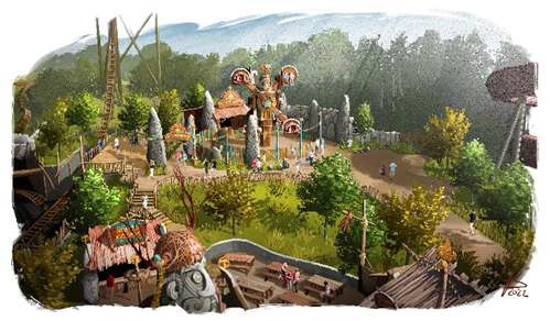 Cette nouvelle zone est adaptée pour toute la famille, notamment avec l’attraction Chez Gyrofolix - DR : Parc Astérix