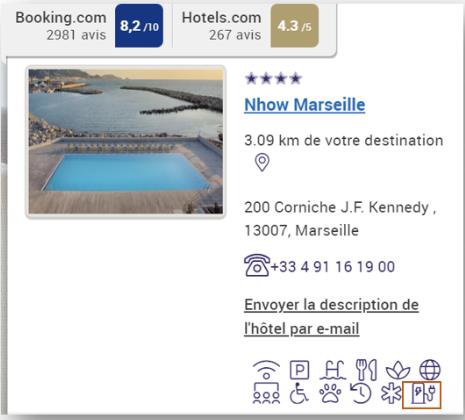 Nouveau filtre qui permet de trouver un hôtel équipé de bornes de recharges pour véhicules électriques - DR