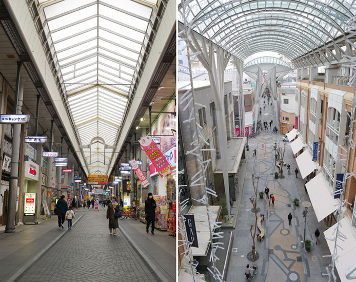 Vue de la rue en 2023, à gauche une section avec l'ancien toit, à droite avec le nouveau © KR Vue de la rue en 2023, à gauche une section avec l'ancien toit, à droite avec le nouveau © KR