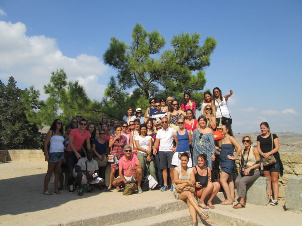 Rhodes, une première pour ces pros du voyage. Ici sur l'Acropole qui domine le petit village de Lindos - DR : M.S.