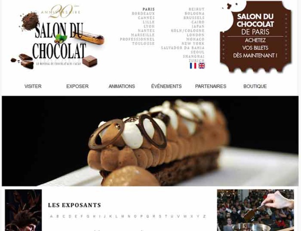 Le Salon du Chocolat se tiendra du 29 octobre au 2 novembre 2014 - DR