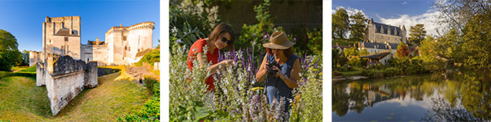 Donjon de Loches © Loic Lagarde / Chédigny, Village Jardin © Léonard De Serre / Village et château de Montrésor © Léonard De Serre Donjon de Loches © Loic Lagarde / Chédigny, Village Jardin © Léonard De Serre / Village et château de Montrésor © Léonard De Serre