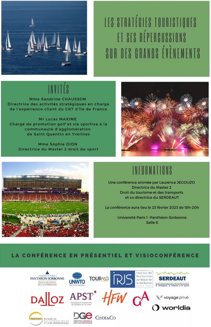 Droit du Tourisme : une conférence sur les grands évènements Droit du Tourisme : une conférence sur les grands évènements