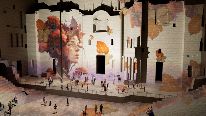 Théâtre antique d’Orange : un mapping généré par l'IA et un son 360° (©Edeis) Théâtre antique d’Orange : un mapping généré par l'IA et un son 360° (©Edeis)