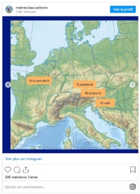 DR : memes.bas.carbone  (compte instagram satirique) DR : memes.bas.carbone  (compte instagram satirique)