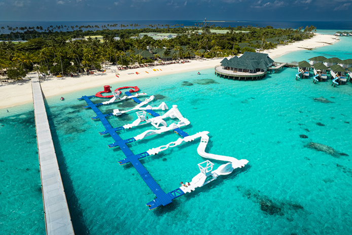 Siyam Water World, le plus grand parc aquatique flottant de l'océan Indien © Sun Siyam Resorts