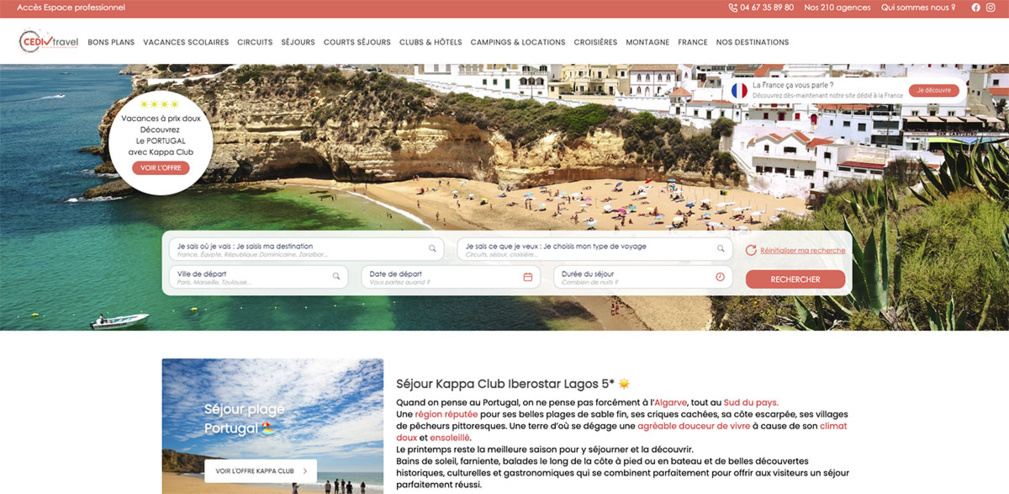 Le site de vente en ligne du CEDIV © CEDIV TRAVEL Le site de vente en ligne du CEDIV © CEDIV TRAVEL