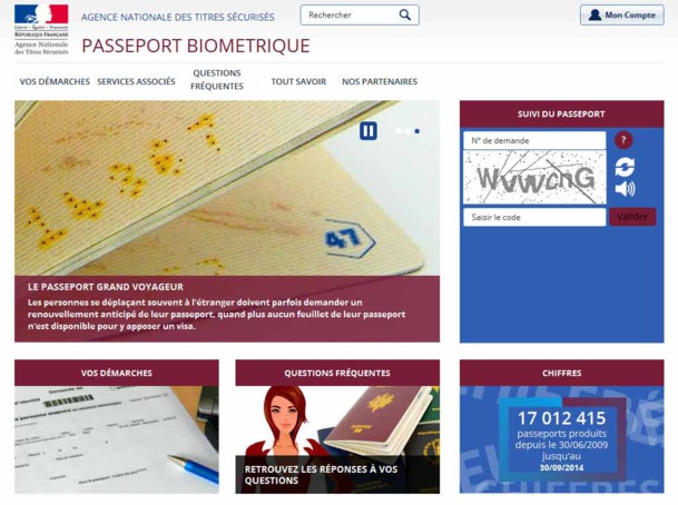 Un site dédié au passeport : passeport.ants.gouv.fr/ a été mis en ligne courant 2014, pour expliquer toutes les démarches à suivre - Capture d'écran