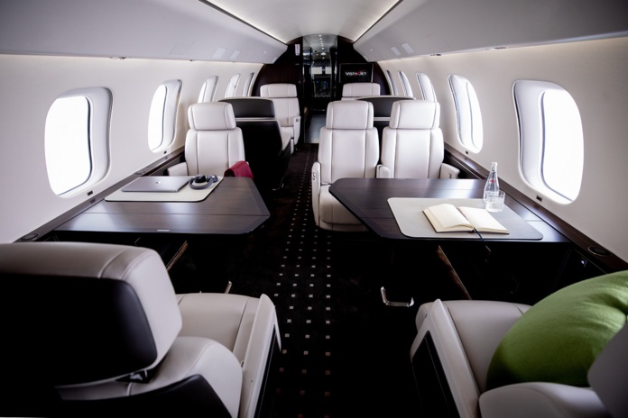L'intérieur du Glabal 7 500 de Bombardier. @VistaJet.