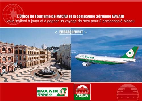 OT de Macao/Eva Air : un voyage pour 2 personnes à gagner