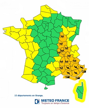 Pluies et orages : 15 départements en vigilance orange mardi 4 novembre 2014