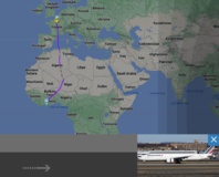 Un vol Air France ne survolant pas l'espace aérien malien- Capture écran @Flightradar24 Un vol Air France ne survolant pas l'espace aérien malien- Capture écran @Flightradar24