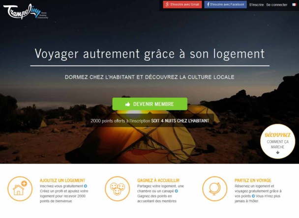 Le site d'échange de logements Trampolinn... DR