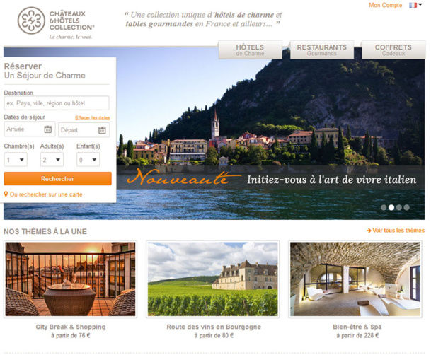 Le site Châteaux & Hôtels Collection - DR Le site Châteaux & Hôtels Collection - DR