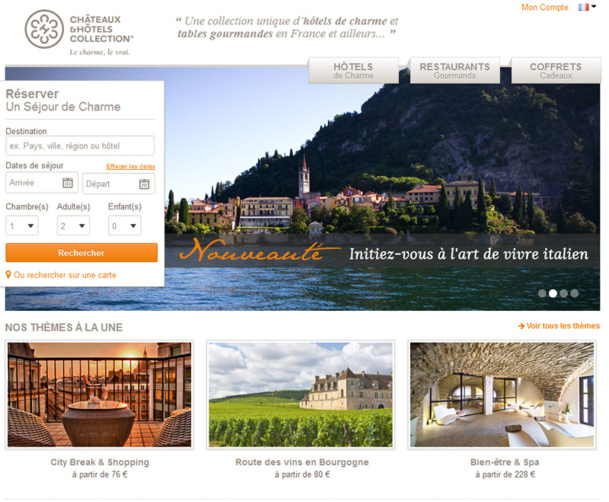 Le site Châteaux & Hôtels Collection - DR