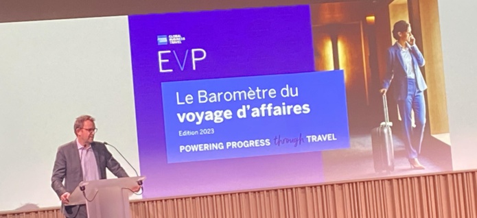 Pour Yorick Charveriat, le patron d'American Express GBT France, même si le voyage d’affaires reste en dessous de l’index du CAC40, les courbes suivent les mêmes tendances, montrant « l’importance du voyage d’affaires pour le développement économique du pays ». Pour Yorick Charveriat, le patron d'American Express GBT France, même si le voyage d’affaires reste en dessous de l’index du CAC40, les courbes suivent les mêmes tendances, montrant « l’importance du voyage d’affaires pour le développement économique du pays ».