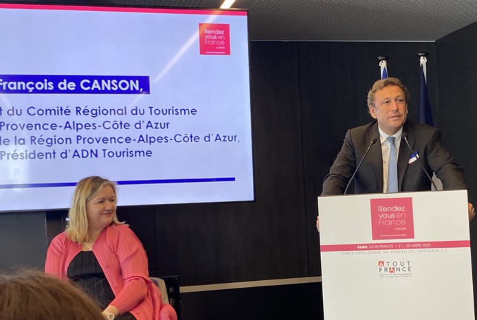 Caroline Leboucher et François de Canson, lors du récent Rendez-Vous en France (©BC) Caroline Leboucher et François de Canson, lors du récent Rendez-Vous en France (©BC)