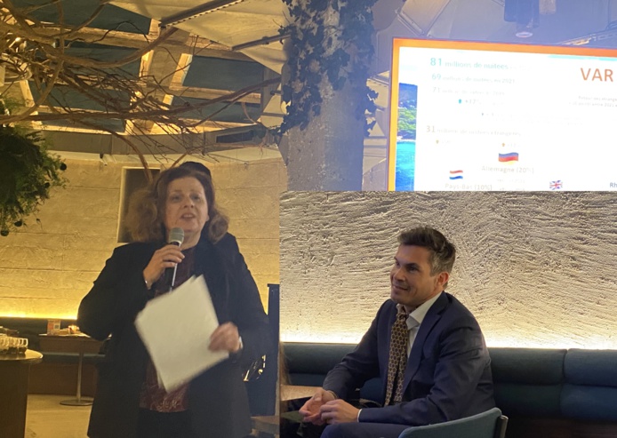 Martine Félio, directrice de Var Tourisme, sous les yeux de son président Guillaume Decard (©BC) Martine Félio, directrice de Var Tourisme, sous les yeux de son président Guillaume Decard (©BC)