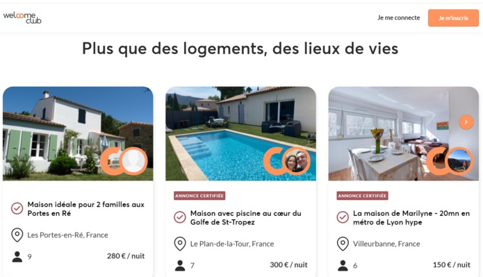 Location entre particuliers, WelcomeClub se lance en France, en Italie et en Espagne - Photo capture écran