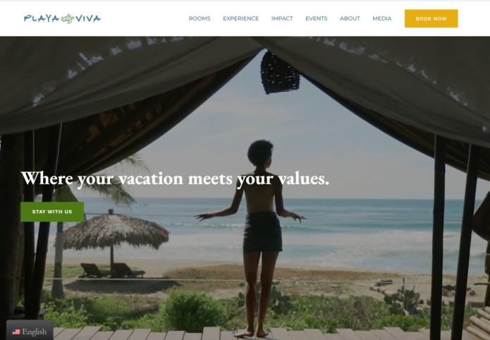 Playa Viva est un concept d’hébergement holistique - Capture écran