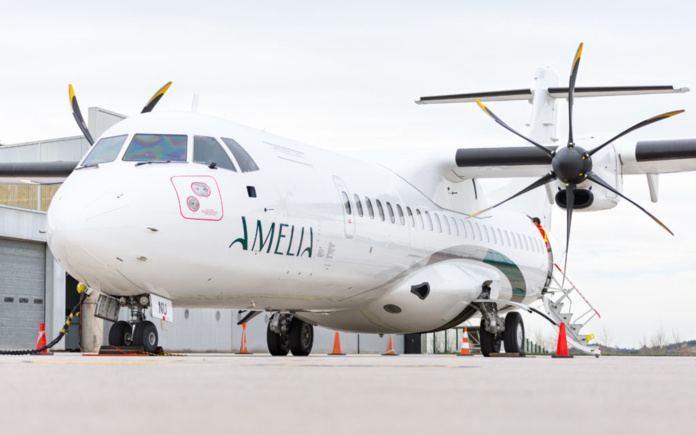 Un ATR de la compagnie Amélia. Photo : Amélia