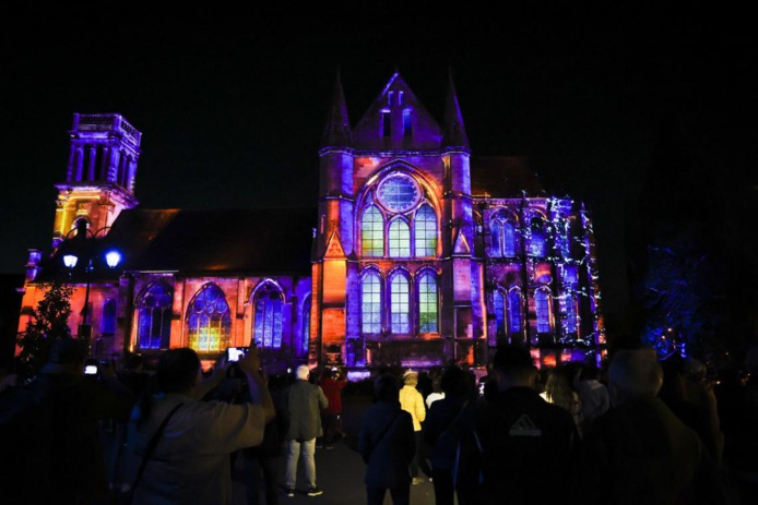 Soissons en lumière 2022 à l'abbaye Saint-Léger (©Ville de Soissons)