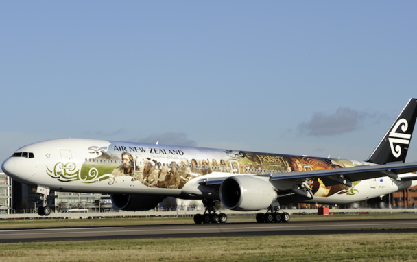 La compagnie Air New Zealand avait décoré l'un de ses avions avec les personnages de Peter Jackson - DR : Air New Zealand