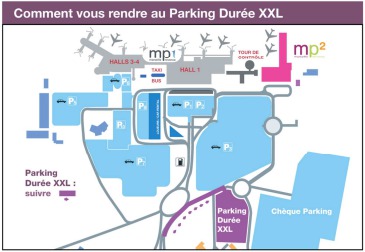 Localisation du Parking durée XXL de l'aéroport Marseille Provence - DR Localisation du Parking durée XXL de l'aéroport Marseille Provence - DR