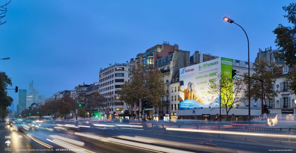 L'avenue Charles de Gaulle à Neuilly-sur-Seine est fréquentée par environ 185 000 véhicules chaque jour - DR : Athem@2014