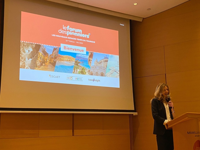 Gaétane Thurot, directrice de l'Escaet, lance les travaux du 21e Forum des Pionniers (©BC) Gaétane Thurot, directrice de l'Escaet, lance les travaux du 21e Forum des Pionniers (©BC)