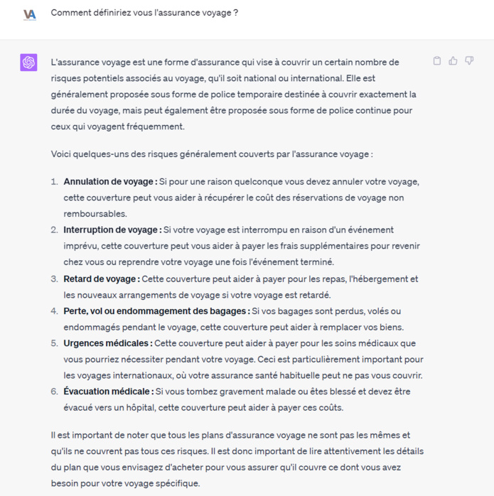 Réponse de CHATGPT 4 Réponse de CHATGPT 4