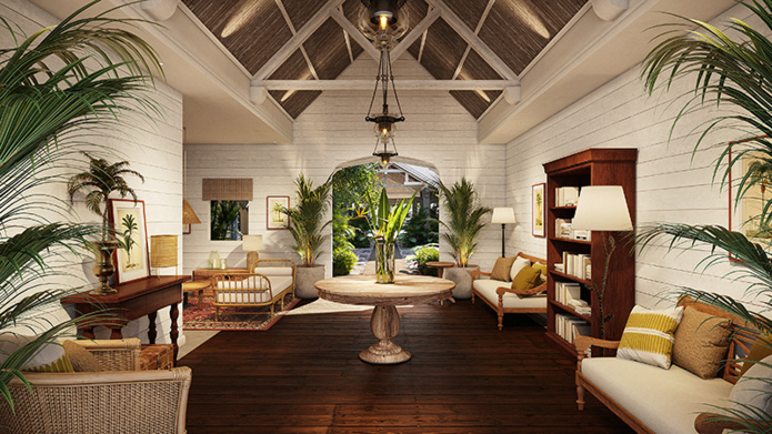 Lobby de l’hôtel Veranda Grand Baie © Veranda Resorts