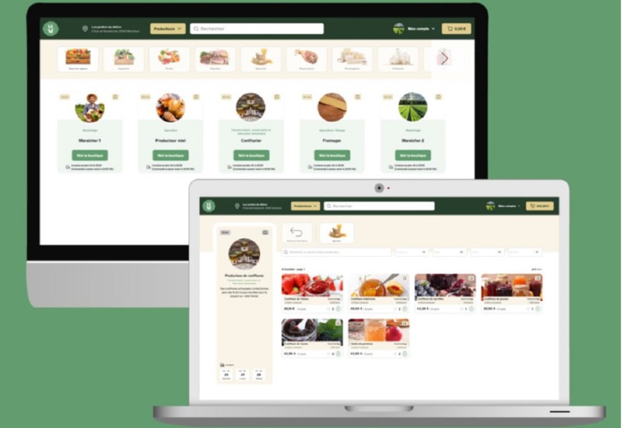 La plateforme Rhoz'ho propose aux pros de se fournir en produits unltra-locaux. - DR : Roz'ho La plateforme Rhoz'ho propose aux pros de se fournir en produits unltra-locaux. - DR : Roz'ho