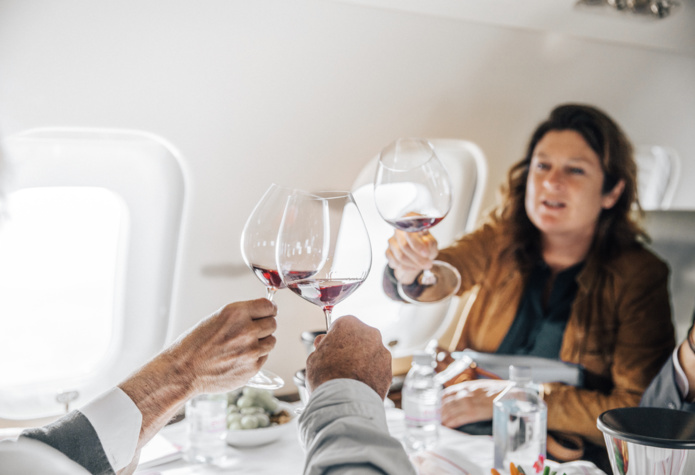 Wine Orogram : VistaJet propose à ses passagers de se forger une connaissance plus approfondie du vin (photo VistaJet)