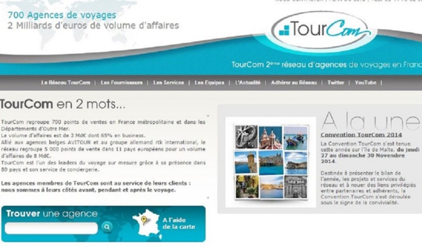 Capture d'écran du site www.tourcom.com - DR