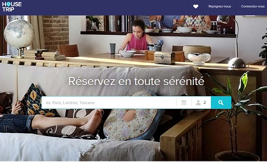 HouseTrip est désormais représenté par Indigo Consulting sur le marché français - Capture d'écran