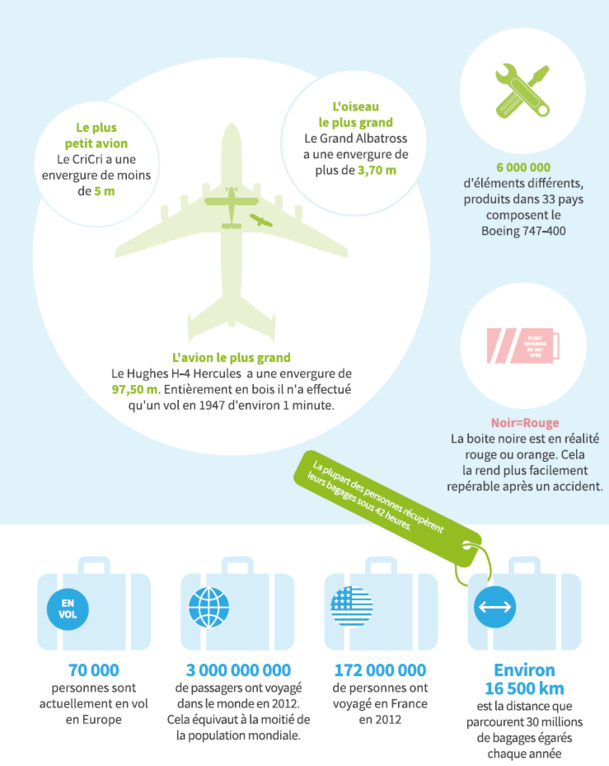 Infographie : 22 anecdotes inédites sur le transport aérien